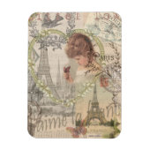 Parijs Frankrijk meisje Eiffel Magneet (Verticaal)