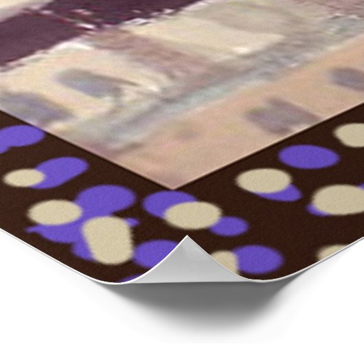 Parijs Frankrijk met Eiffeltoren, roze poedel, en Poster (Hoek)