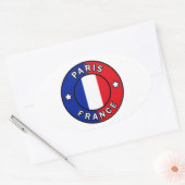 Parijs Frankrijk Ovale Sticker (Envelop)