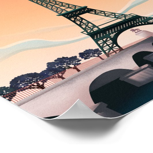 Parijs frankrijk poster voor oldtimers (Hoek)