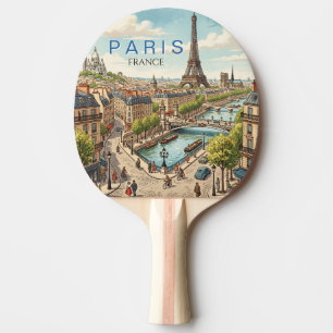Parijs Frankrijk Reis Kunst Vintage Tafeltennisbatje
