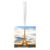 Parijs Frankrijk Reisfoto's Kerstmis Kubus Ornament (Rechts)