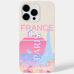 Parijs, Frankrijk, Reiskunst, Preppy, Pastel Case-Mate iPhone 14 Pro Max Hoesje