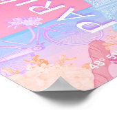 Parijs, Frankrijk, Reiskunst, Preppy, Pastel Poster (Hoek)