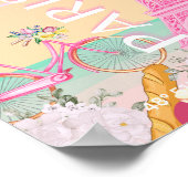 Parijs, Frankrijk, Reiskunst, Preppy, Pastel, Roze Poster (Hoek)