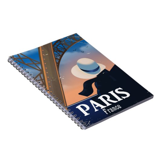 Parijs Frankrijk Reisposter Eiffeltoren Notitieboek (Rechterzijde)