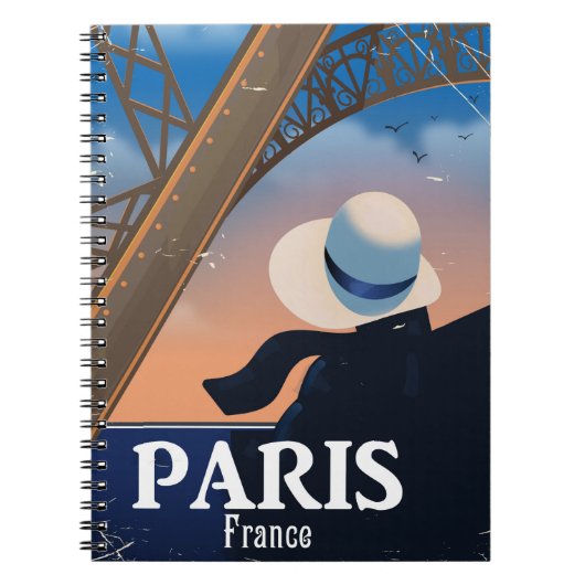 Parijs Frankrijk Reisposter Eiffeltoren Notitieboek (Voorkant)