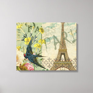Parijs Frankrijk Reizen Antiek kunstschilderkunst Canvas Afdruk