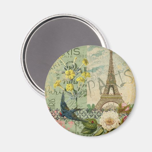 Parijs Frankrijk Reizen  Antiek kunstschilderkunst Magneet (Voorkant / Achterkant)