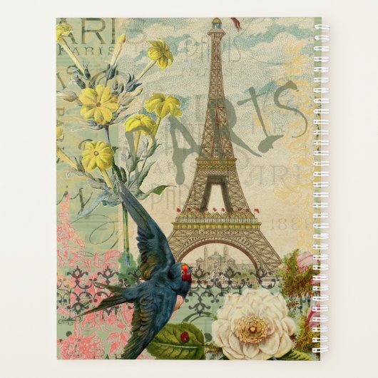 Parijs Frankrijk Reizen  Antiek kunstschilderkunst Planner (Achterkant)