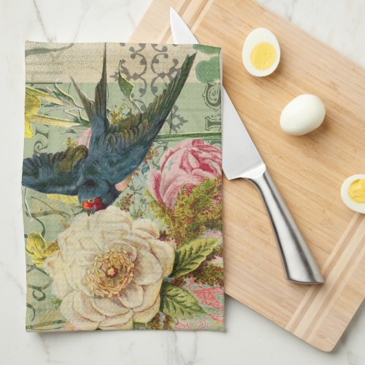 Parijs Frankrijk Reizen  Antiek kunstschilderkunst Theedoek (Quarter Fold)