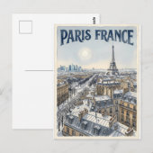 Parijs Frankrijk Reizen Briefkaart (Voorkant / Achterkant)