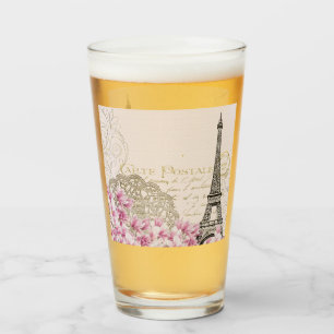 Parijs Frankrijk Reizen Eiffeltoren met Rozen bloe Glas