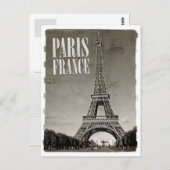 parijs frankrijk retro briefkaart (Voorkant / Achterkant)