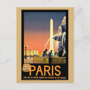 Parijs Frankrijk Retro Franse Reizen Briefkaart