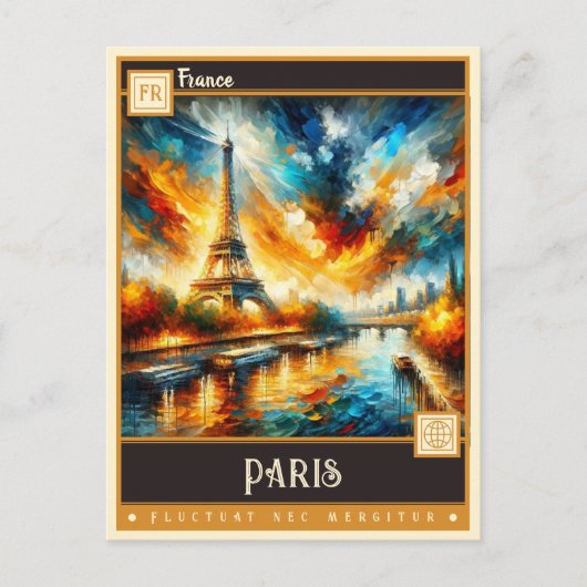 Parijs, Frankrijk | schilderij Briefkaart (Voorkant)