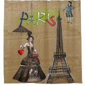Parijs Frankrijk, Shower Curtain Douchegordijn (Voorkant)