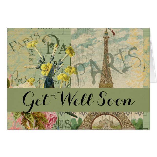 Parijs Frankrijk Travel Graphic Collage (Voorkant Horizontaal)