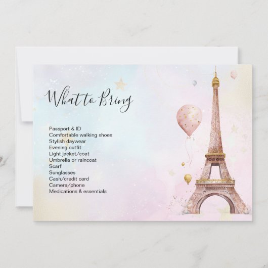 Parijs Frankrijk Verjaardag Paspoort Invoegen Kaart (Achterkant)