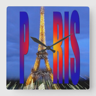 Parijs Frankrijk Vierkante Klok