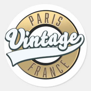 Parijs Frankrijk vintage logo Ronde Sticker