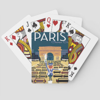 Parijs Frankrijk Vintage Reizen retro toerisme vak Pokerkaarten