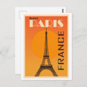 Parijs, Frankrijk Vintage Travel Poster Briefkaart (Voorkant / Achterkant)