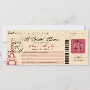 Parijs Frankrijk Vrijgezellenfeest Boarding Pass Kaart