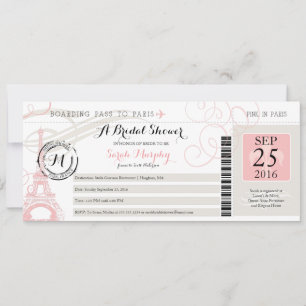 Parijs Frankrijk Vrijgezellenfeest Boarding Pass Kaart