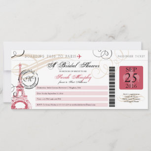 Parijs Frankrijk Vrijgezellenfeest Boarding Pass Kaart