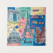 Parijs, Frankrijk Wandkleed (Voorkant (horizontaal))