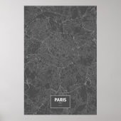 Parijs, Frankrijk (zwart wit) Poster (Voorkant)