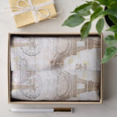 Parijs Frans schrijfpapier met roze tefstof Tissuepapier (Geschenk)