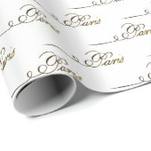 Parijs Frans Script Wrapping Paper Cadeaupapier (Rol Hoek)