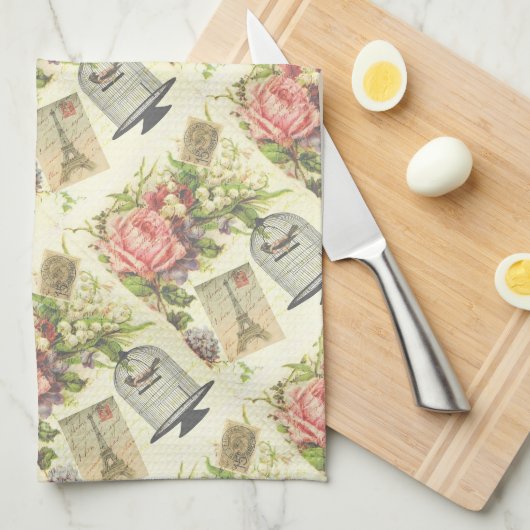 Parijs Frans thema Eiffeltoren Theedoek (Quarter Fold)