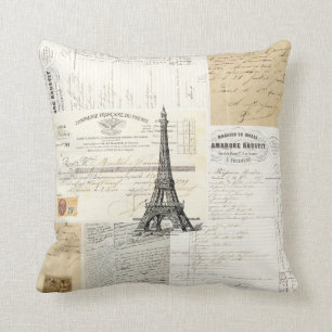  Parijs Franse Ephemera Pillow Kussen