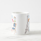 Parijs Franse Waterverf Doodles Mok (Center)