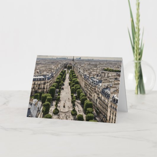Parijs gevouwen Folie Wenskaart (Voorkant)