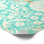  Parijs Gold-ontwerp met vlinder Poster (Hoek)