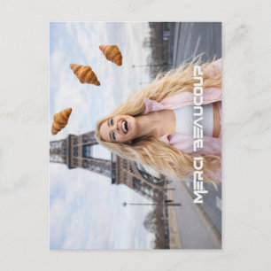 PARIJS - GRAPPIGE CROISSANTS BRIEFKAART