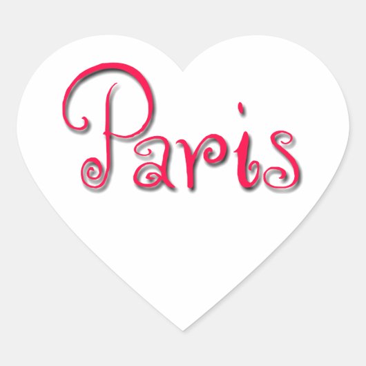 Parijs Hart Sticker (Voorkant)