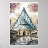 Parijs, het Louvre Pyramid Poster (Voorkant)