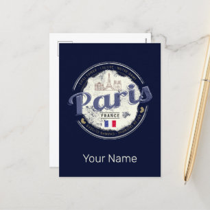 Parijs Hoofdstad Frankrijk Eiffeltoren  Souvenir Feestdagenkaart