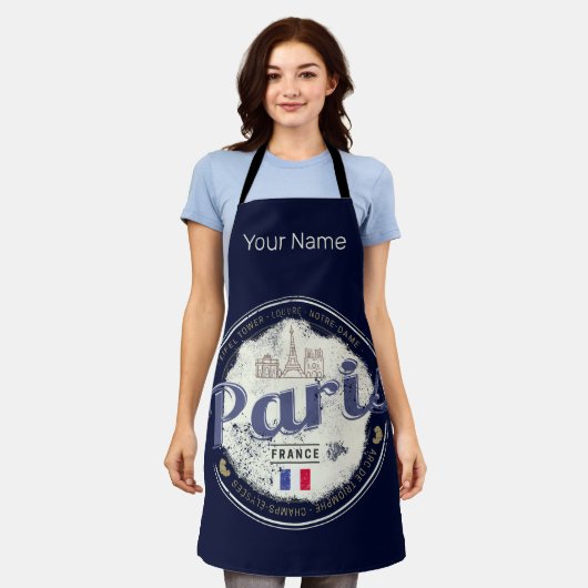 Parijs Hoofdstad Frankrijk Eiffeltoren  Souvenir Schort (Gedragen)