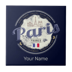 Parijs Hoofdstad Frankrijk Eiffeltoren  Souvenir Tegeltje