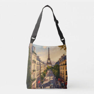 Parijs illustratie crossbody tas