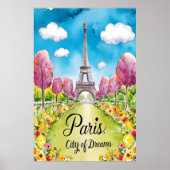 Parijs in bloei: een dromerige lentedag poster (Voorkant)