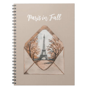 Parijs in de herfst Eiffeltoren envelop Notitieboek