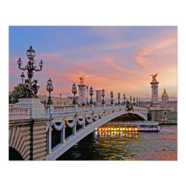 Parijs in Dusk Foto Afdruk