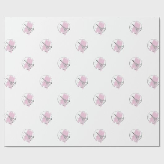 parijs in een glazen bol cadeaupapier (Vlak)